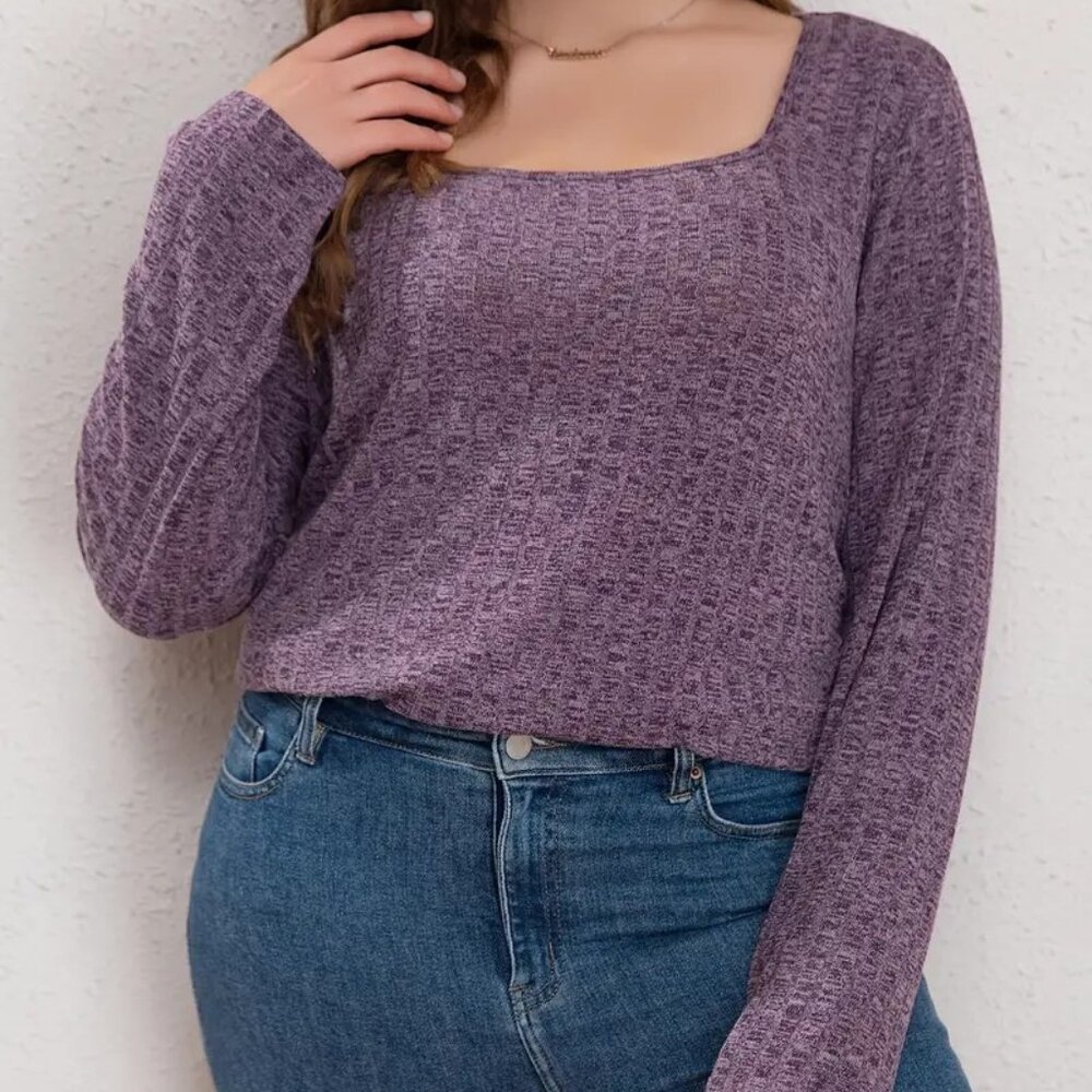 Purple Long Sleeve Sweater